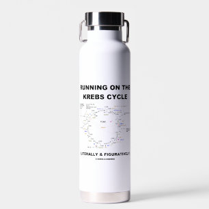 Running On The Krebs Cycle Biochemistry Geek Humor Water Bottle
