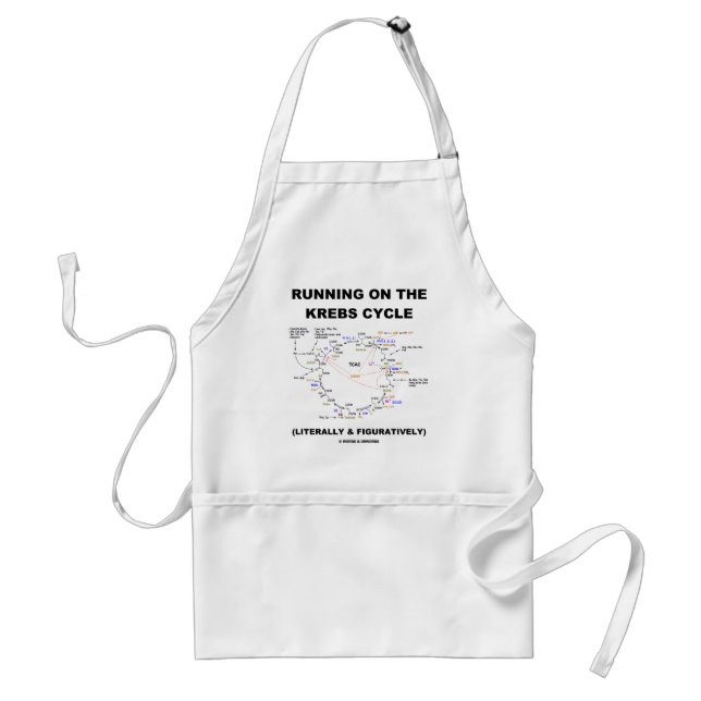 Running On The Krebs Cycle (Science Humor) Adult Apron (Front)