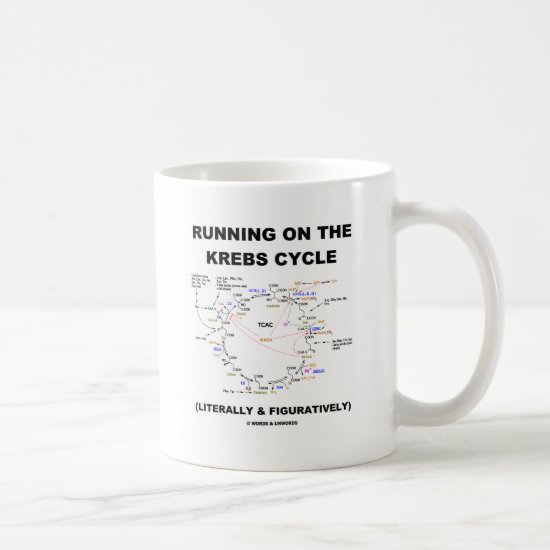 Running On The Krebs Cycle (Science Humor) Coffee Mug