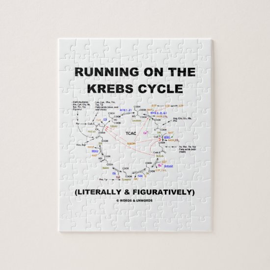 Running On The Krebs Cycle (Science Humor) Jigsaw Puzzle