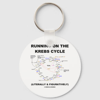Running On The Krebs Cycle (Science Humor) Keychain