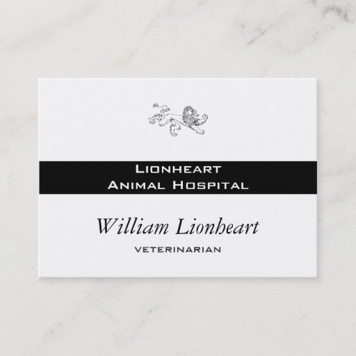 Customizable Running or Stepping Lion Business Card Templates