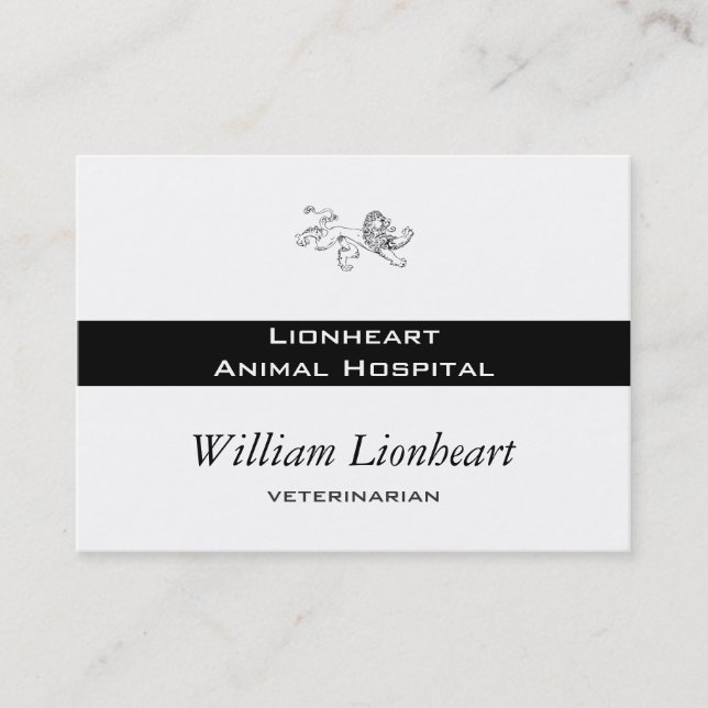 Running or Stepping Lion Business Card (Front)
