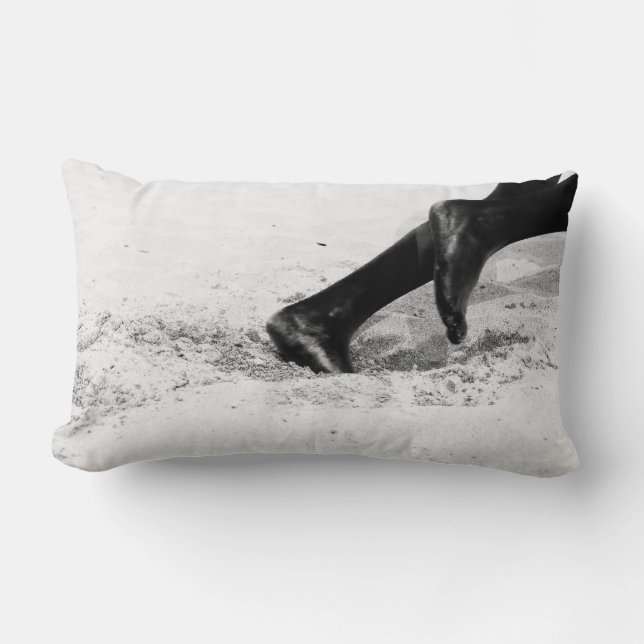 running out of sand lumbar pillow (Front)