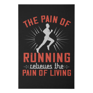 Running - Pain of Running Faux Canvas Print