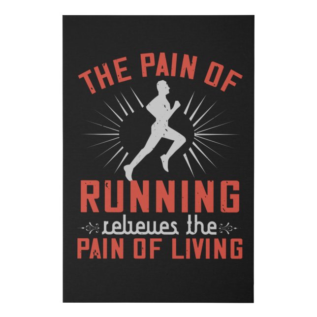 Running - Pain of Running Faux Canvas Print (Front)