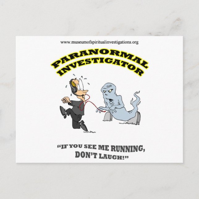 Running Paranormal Investigator Postcard (Front)