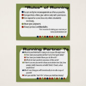 Running Partner Card (chubby card) (Front & Back)