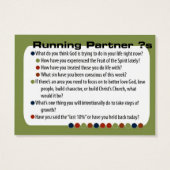 Running Partner Card (chubby card) (Back)