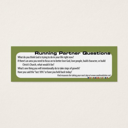 Running Partner Questions (profile card) (Front)