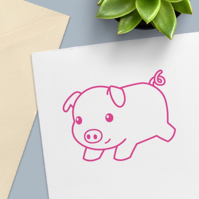 Running Piglet Pig Self-inking Stamp (Creator Uploaded)