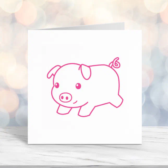 Running Piglet Pig Self-inking Stamp | Zazzle