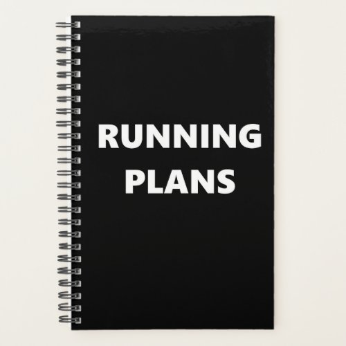 Running Planner Sports Theme Running Plans