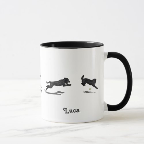 Running Portuguese Water Dog Mug