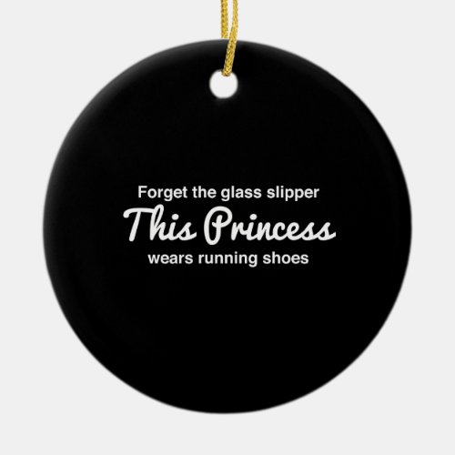 Running Princess Ceramic Ornament