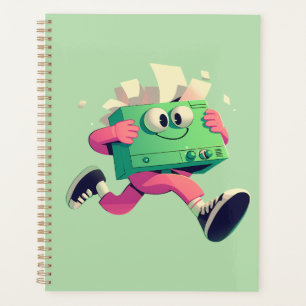 Running Printer with Flying Papers – Tech Humor Planner