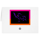 Running purple elephant cards (Back Horizontal)