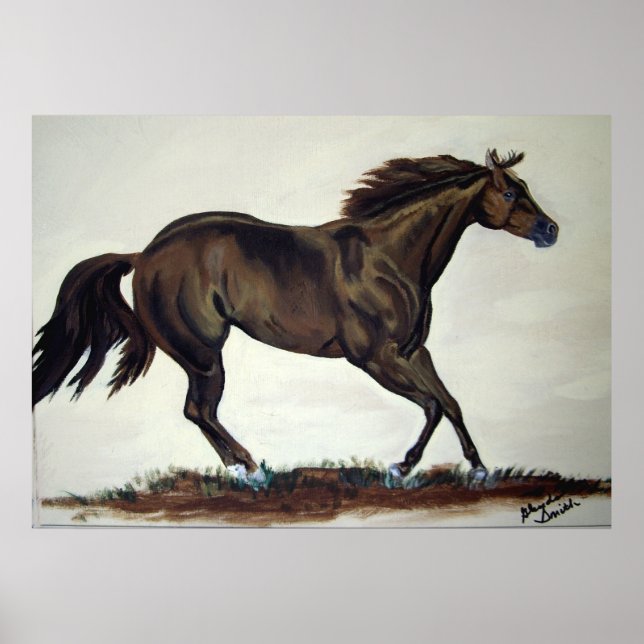 Running Quarter Horse Poster (Front)