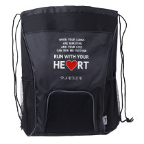 Running quote custom name sports drawstring backpack Running quote custom name sports drawstring backpack