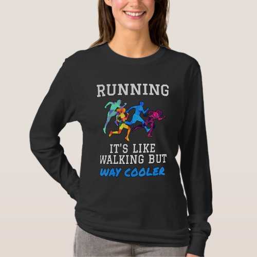 RUNNING Quote Sports Track Field Marathon Motivati T_Shirt