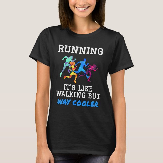RUNNING Quote Sports Track Field Marathon Motivati T-Shirt (Front)