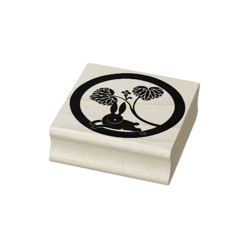 Running rabbit rubber stamp