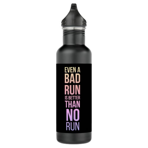 running rainbow quote stainless steel water bottle