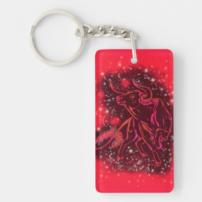 Running Red Bull Keychain Starry Night (Front)