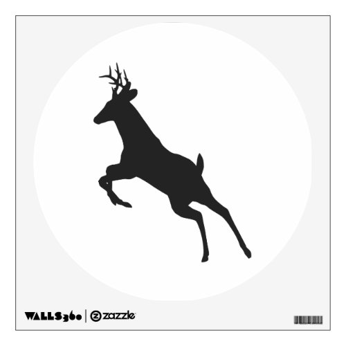 Running Reindeer Silhouette Wall Decal