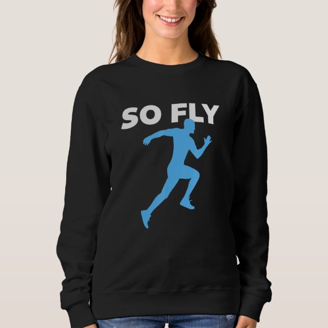 Running Retro Sprint Runner Track Field Coach Moti Sweatshirt (Front)