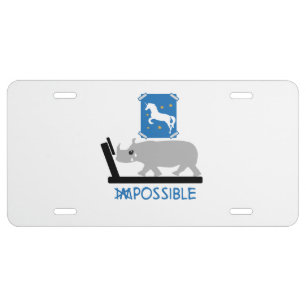 Running Rhino License Plate