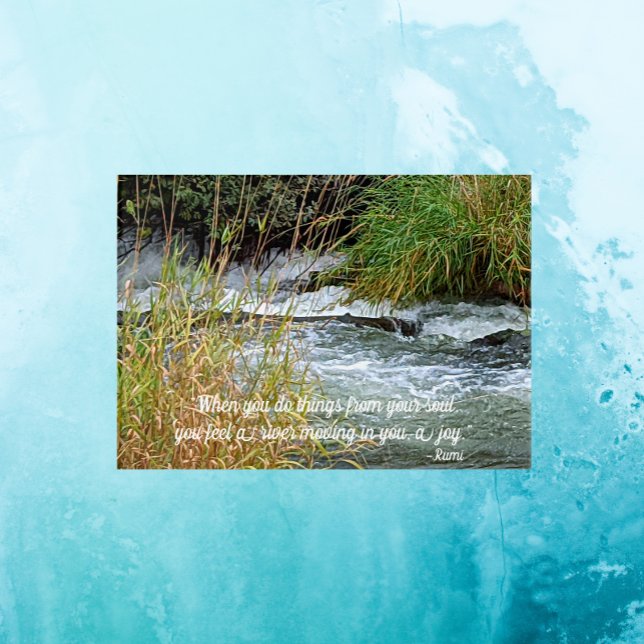 Running River Rumi Poetry Verse Acrylic Print (In Situ)