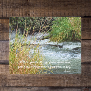 Running River Rumi Poetry Verse Metal Print