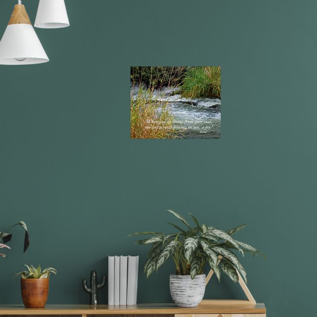 Running River Rumi Poetry Verse Poster (Living Room 1)