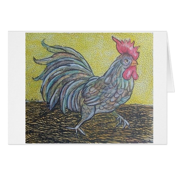 running rooster cards