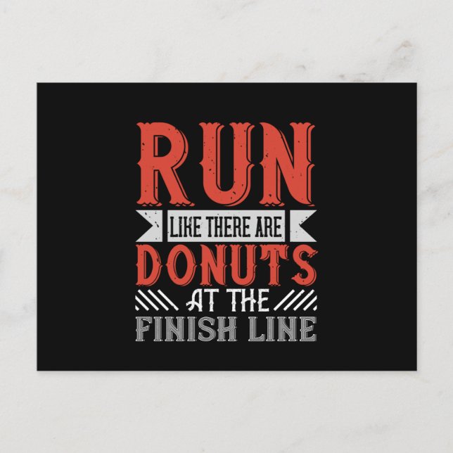 Running - Run like there are donuts Postcard (Front)