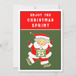 Running Runner Christmas Cards
