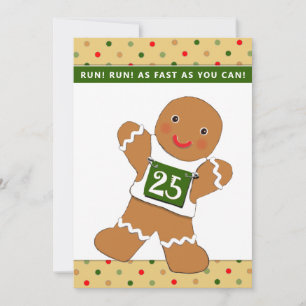 Running Runner Christmas Holiday Card
