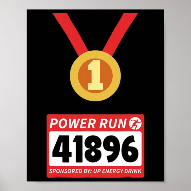 Running Runner Half Marathon Halloween Costume 1  Poster (Front)