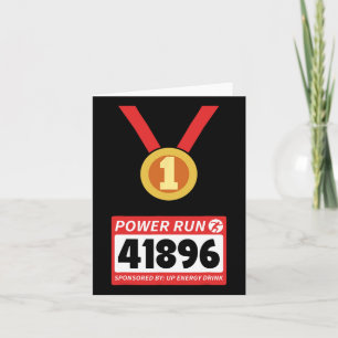 Running Runner Half Marathon Halloween Costume Card