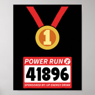 Running Runner Half Marathon Halloween Costume Poster
