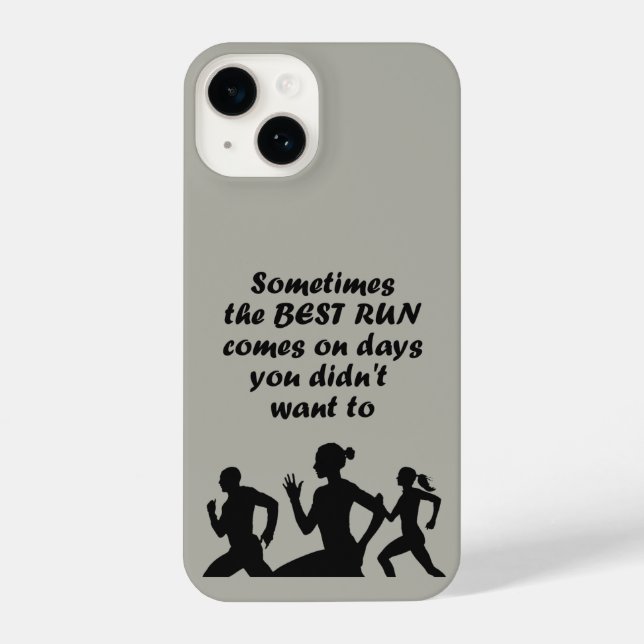 Running Runner Run Inspirational Motivational  iPhone Case (Back)