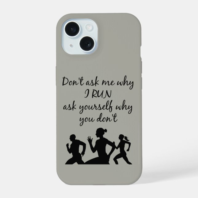 Running Runner Run Inspirational Quote Saying Iphone Case (Back)
