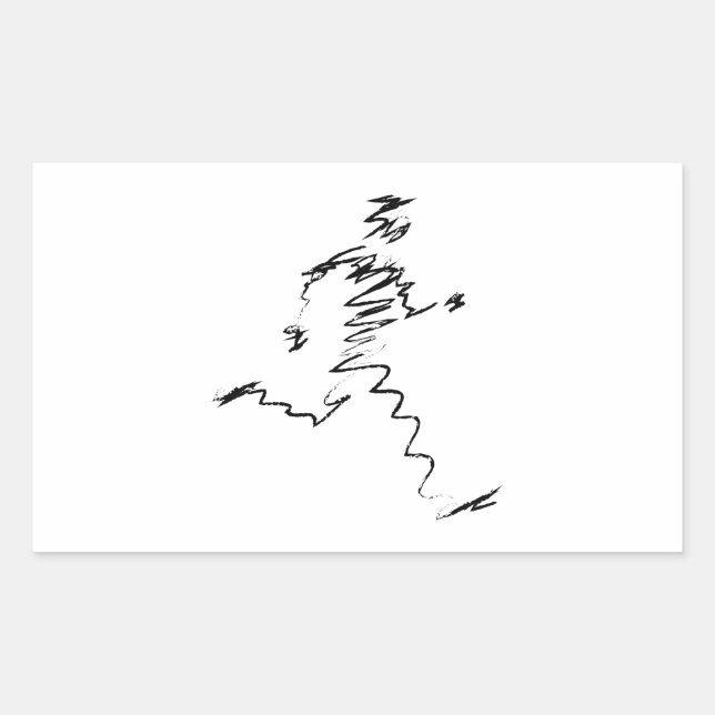 Running, Runners, Triathletes Rectangular Sticker (Front)