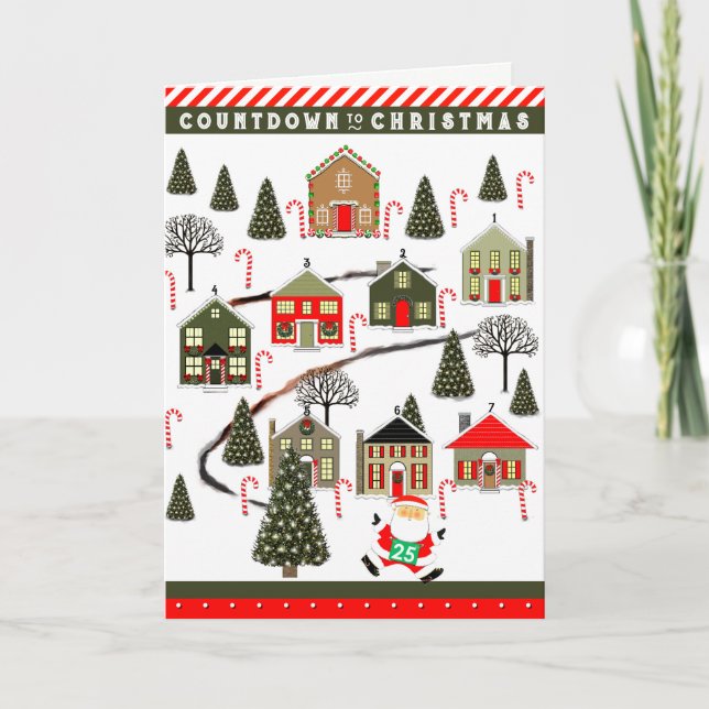 Running Running Christmas Holiday Card (Front)