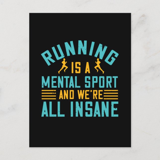 Running - Running is a mental sport Postcard (Front)