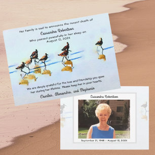 Running Sandpipers Notice of Death Announcement