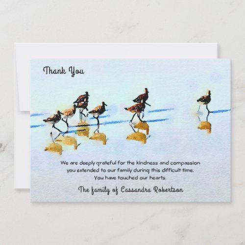 Running Sandpipers on Hilton Head Beach Sympathy Announcement