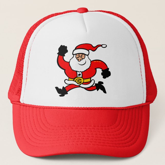 Running Santa Claus Trucker Hat (Front)