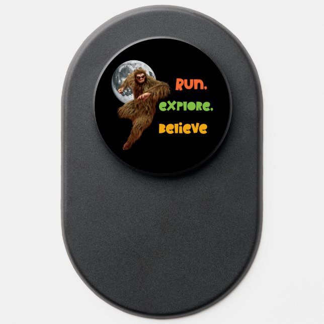 Running Sasquatch Adventure Believe Design PopSocket (Popsocket)